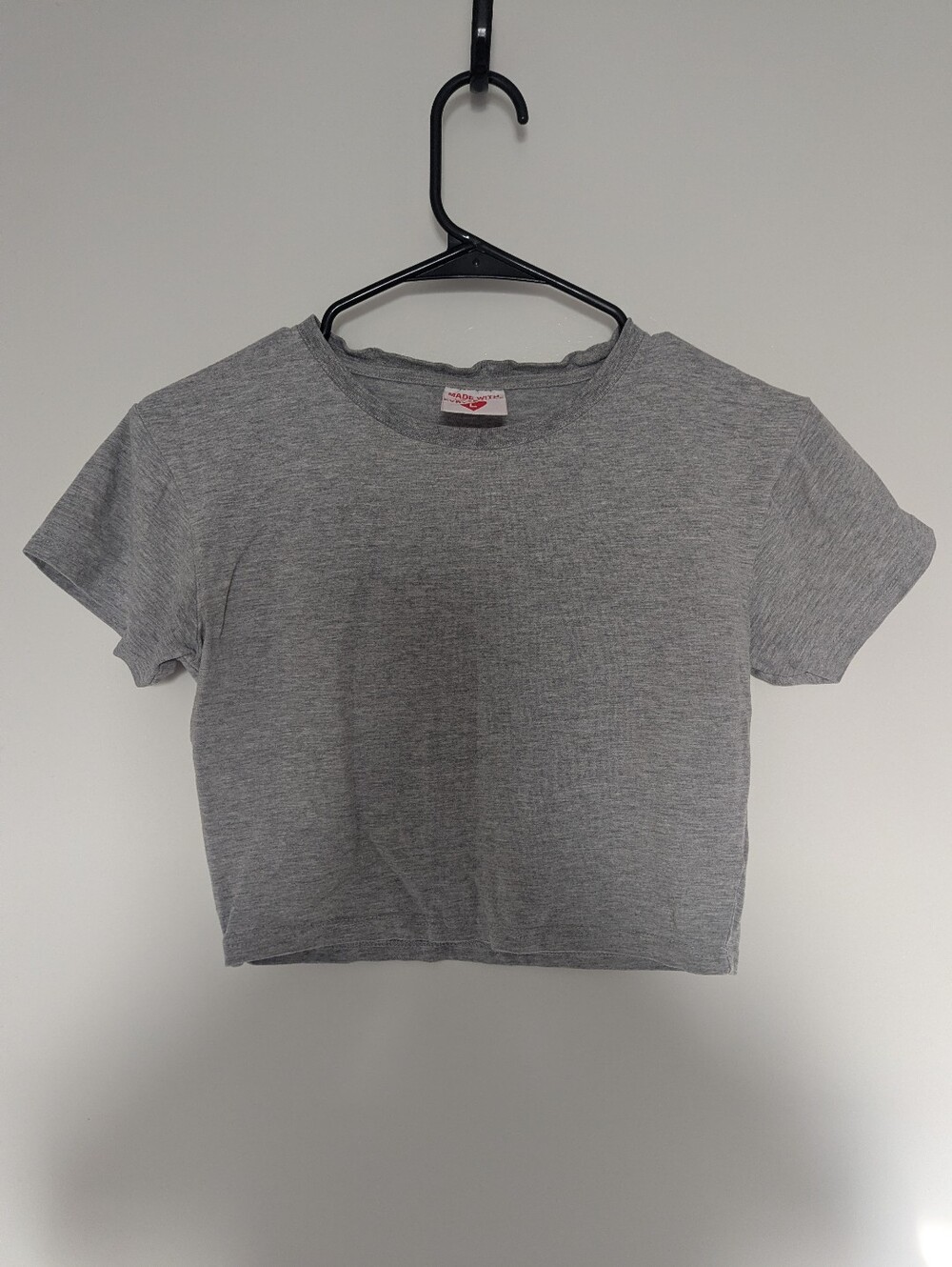 Evry Jewels Heather Gray Women's Crop Tee